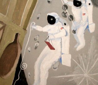 La conquesta del espai tecnica mixta sobre cartro 75x75    any 2010